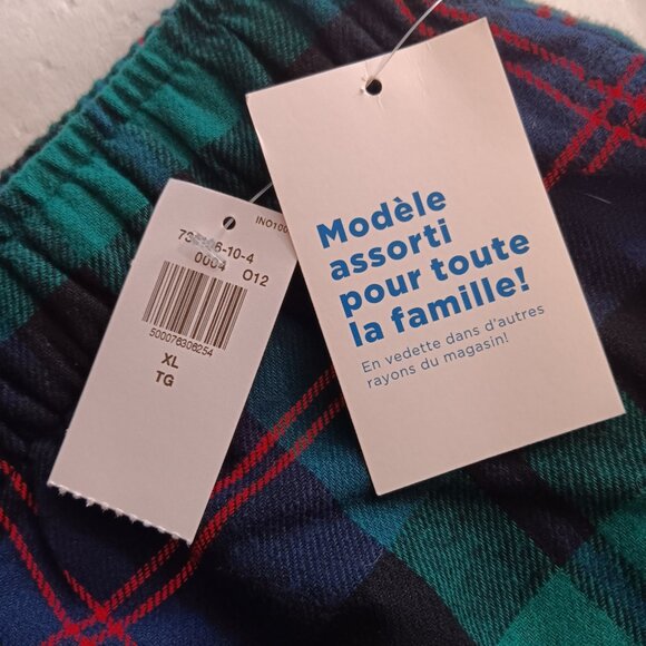 Old Navy NWT Green Blue Plaid Pajama Lounge PJ Sleep Pants Unisex Men's Size XL - Picture 4 of 15